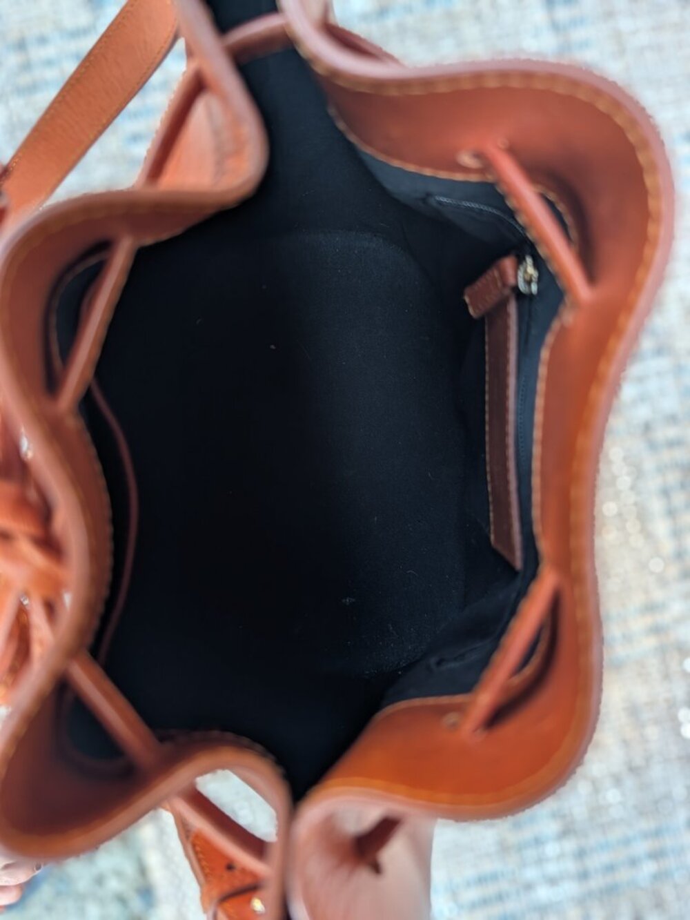 Sézane Farrow Bag Natural Heritage Leather - Picture 6 of 9